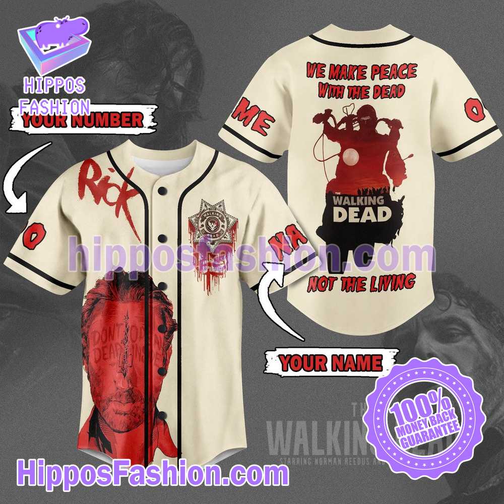 The Walking Dead Custom Name Baseball Jersey